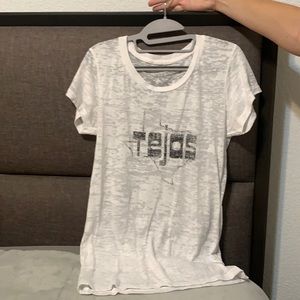 white burnout tshirt